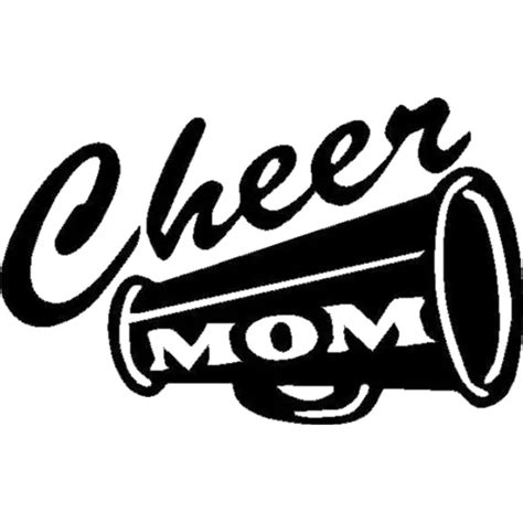 152cm97cm Cheer Mom Vinyl Decal Sticker Sport Pompoms Cheerleader