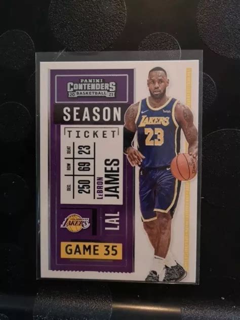 LEBRON JAMES LOS Angeles Lakers Carte Basket NBA 81 Panini Contenders