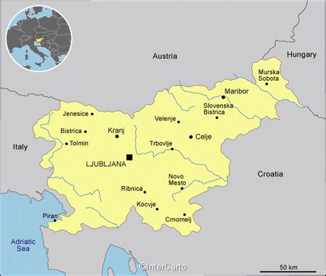 Map of Slovenia - TravelsFinders.Com