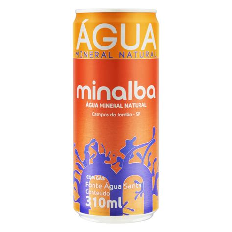 Minalba Brasil Bebidas E Alimentos Ltda - Água Mineral Natural com Gás Minalba Lata 310ml - Supermercado Coop