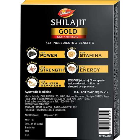 Dabur Shilajit Gold Capsules Price Uses Side Effects Composition