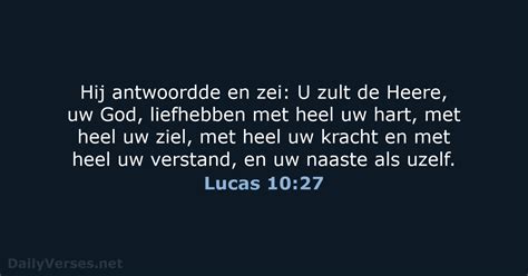 Lucas 10 27 Bijbeltekst HSV DailyVerses Net