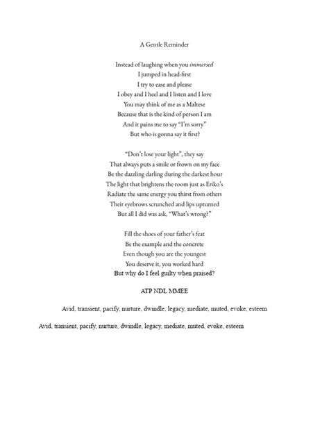 What Makes You An Amazing Person Personal Poem Pdf