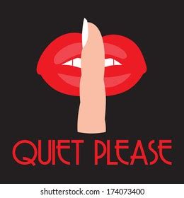 Quiet Please Sign Stock Illustration 174073400