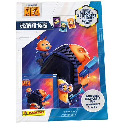 Despicable Me 4 Sticker Collection Starter Pack With Sticker Album