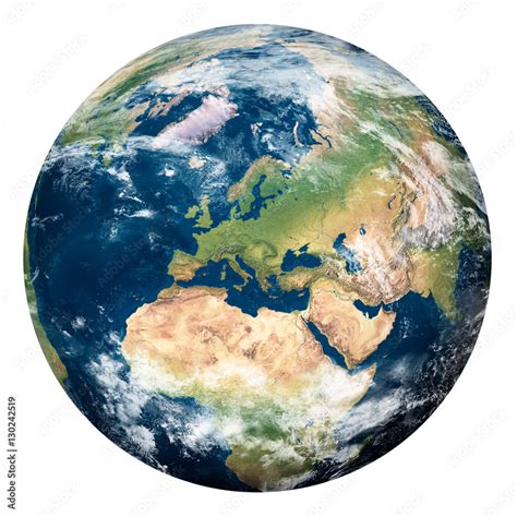 poster planet earth  clouds europe  part  asia  africa