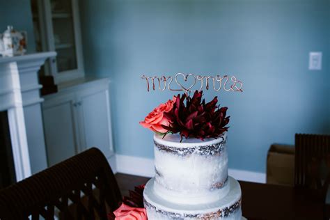 Rose Gold Naked Cake Topper