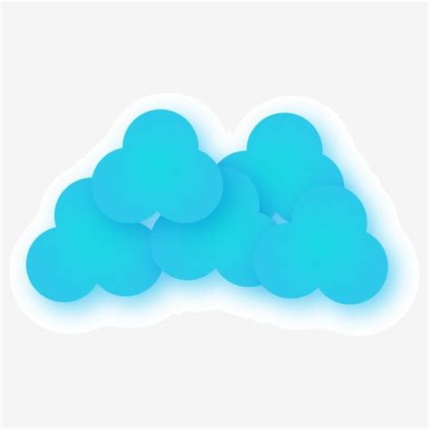 Blue Clouds Clipart Vector Cute Blue Clouds Vector Gradient