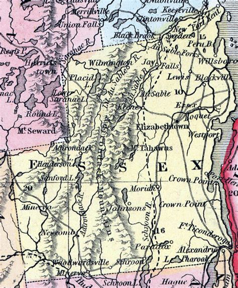 Essex County New York 1857 House Divided