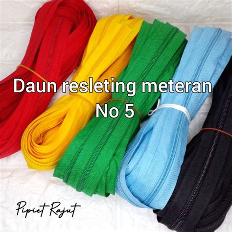 Jual Daun Resleting No Resleting Meteran Gigi Plastik Shopee