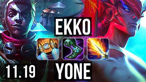 EKKO Vs YONE MID 8 Solo Kills 14 2 7 Legendary 1 3M Mastery 400