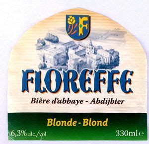 Drink Label Floreffe Blonde Blond Brouwerij Lefebvre BelgiumCol BE BEER 016900