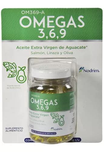 Omega Aceite Extra Virgen De Aguacate Capsulas Env O Gratis