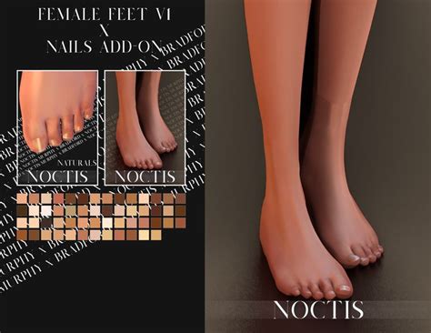 Murphy — Female Feet V1 Natural Nails Add On New Mesh Sims 4