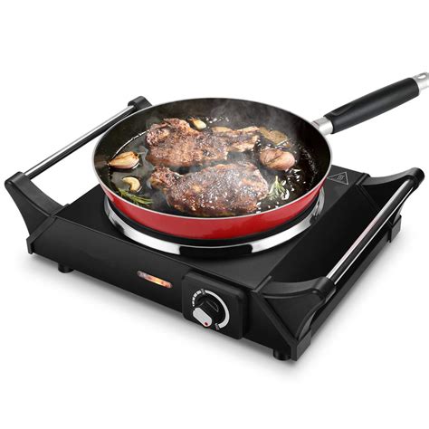 UNIVERSAL WINDOW SOLUTIONS Hot Plate Portable Electric Stove 1500W Countertop Single Burner With