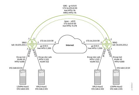 Example Configuring Mpls Over Gre With Ipsec Fragmentation And