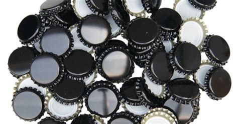 250 Crown Bottle Caps Black Balliihoo