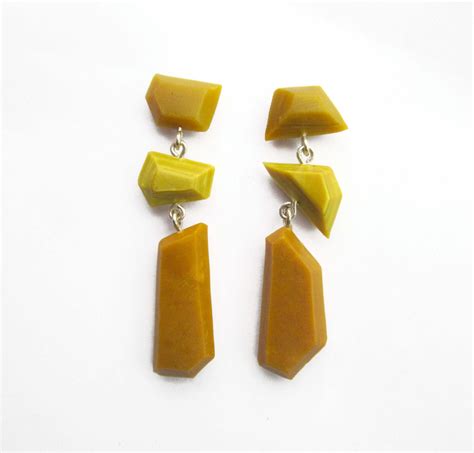 Statement Earrings Mustard Yellow Earrings By Blueeyedsquirrel