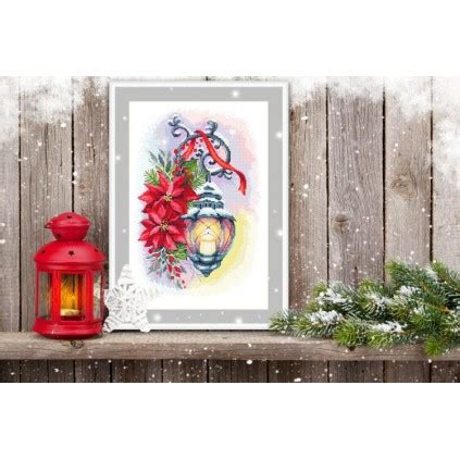 Cross Stitch Kit Christmas Lantern Coricamo