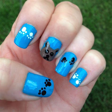 Puppy Dog Nails With Images Paw Print Nails Animal Nail Designs