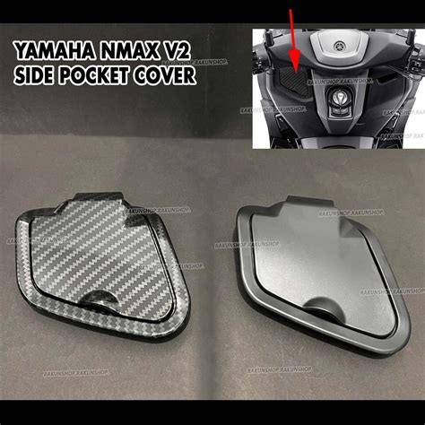 Yamaha Nmax V Side Pocket Cover Plug And Play Matte Black Carbon