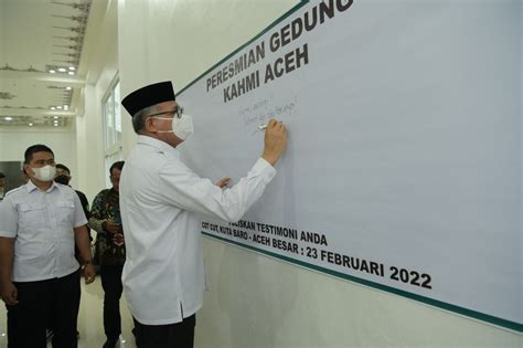 Gubernur Resmikan Gedung Kahmi Aceh Jaringan Berita Aceh