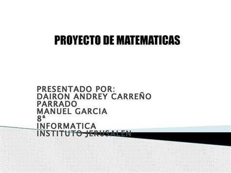 Calam O Proyecto De Matematicas