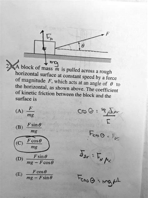 SOLVED 0 3 Block Of Mass M Is Pulled Across Horizontal Surface Rough