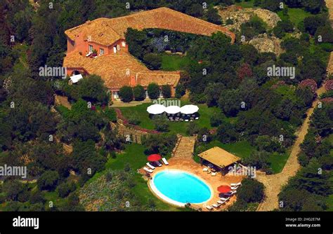 An ariel view of Silvio Berlusconi's villa Certosa in Sardinia Stock Photo - Alamy