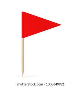 Blank Toothpick Flag 3d Illustration Isolated Stock Illustration