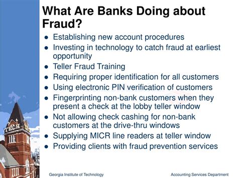 Ppt Fraud Prevention Strategies At Georgia Tech Powerpoint