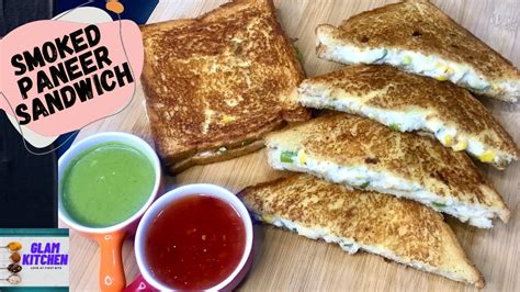 Smoky Paneer Sandwich Creamy Veg Sandwich Smoked Paneer Capsicum