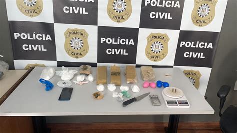 Polícia Civil Prende Homem E Apreende Grande Quantidade De Drogas