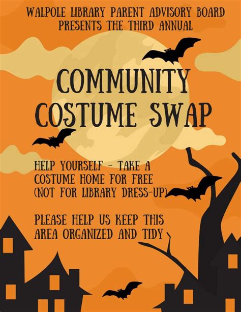 Free Halloween Costume Swap for Children throughout October! - Walpole Public Library