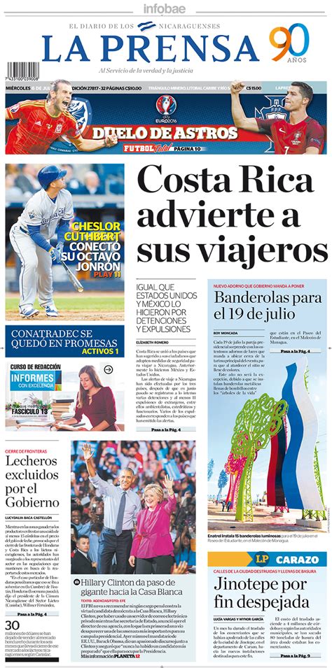 La Prensa Nicaragua Miércoles 6 De Julio De 2016 Infobae