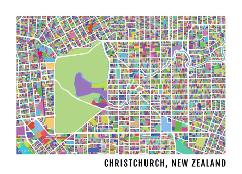 City Of Christchurch New Zealand Map