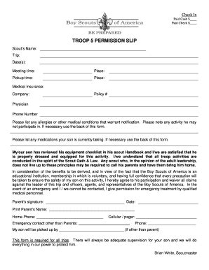 Fillable Online Troop 5 Permission Slip Docx Fax Email Print PdfFiller