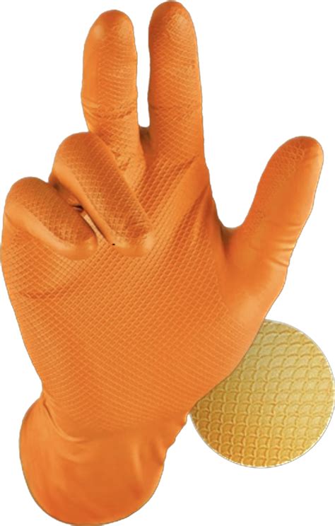 Gant Grippaz Nitrile Orange Bo Te De Taille Leroy Merlin