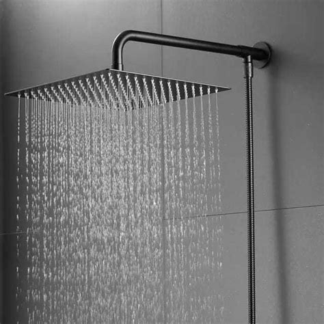 Jual Paket Wall Shower Kotak Hitam Inch Instalasi Luar Rainfall