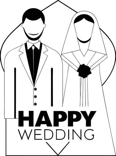 Illustration Of A Muslim Wedding Couple 47812888 Vector Art At Vecteezy