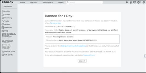 roblox banned me for my Roblox avatar kill test : r/ROBLOXBans