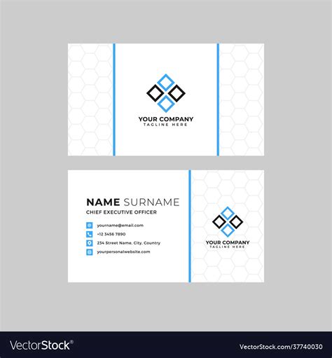 Professional two sided business card template Vector Image