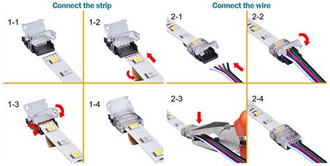 Hippo Rgb Led Strip To Wire Connector For Mm Ip Ip Silicone