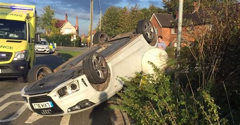 Woman Taken To Hospital After Car Flips Over In Rush Hour Crash North