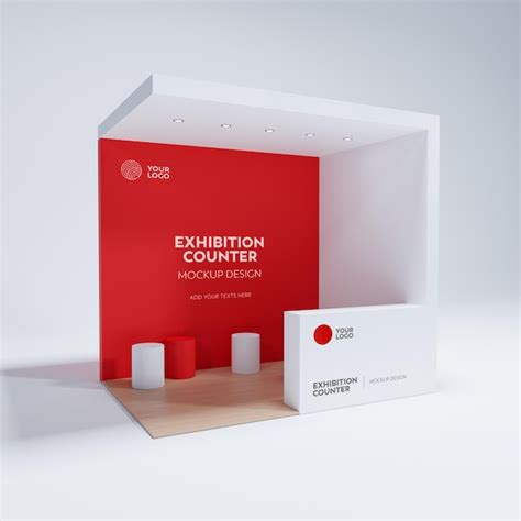 Premium Psd Exhibition Booth Mockup White And Red