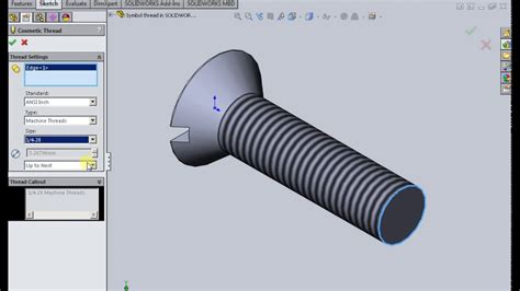 Symbol Thread In SOLIDWORKS YouTube