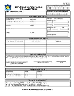 Pff Specimen Signature Form V Hqp Pff V