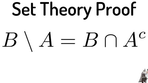 Set Theory Proof Example Youtube