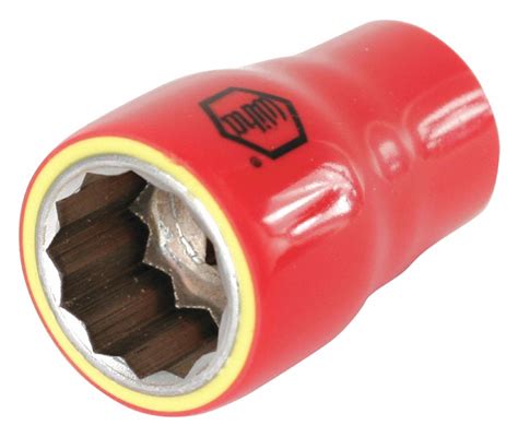 WIHA 1 2 In Drive Size 22 Mm Socket Size Insulated Socket 53KG03