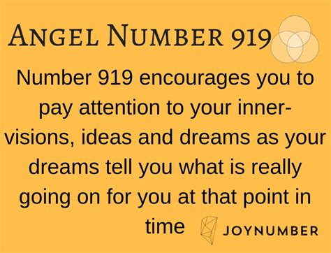 919 Angel Number - Pay Attention To Your Inner-Visions, Ideas And Dreams